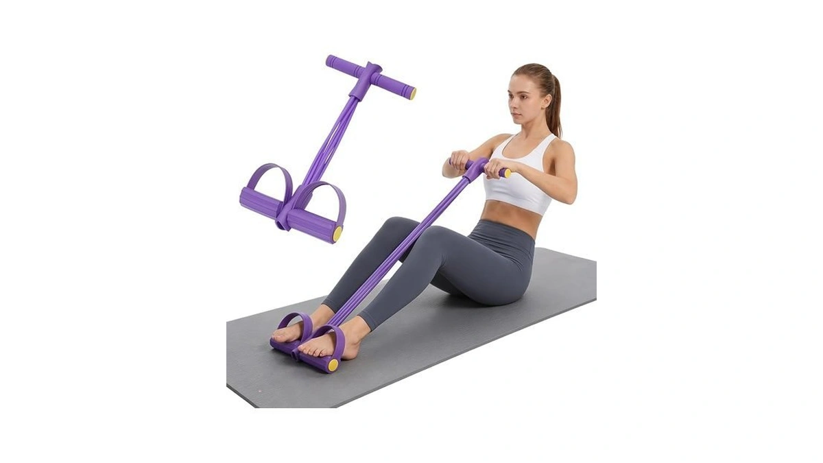 Multifunctional Pedal Resistance Band With Handle,6/8/10 Tubes For All Weights,upgrade