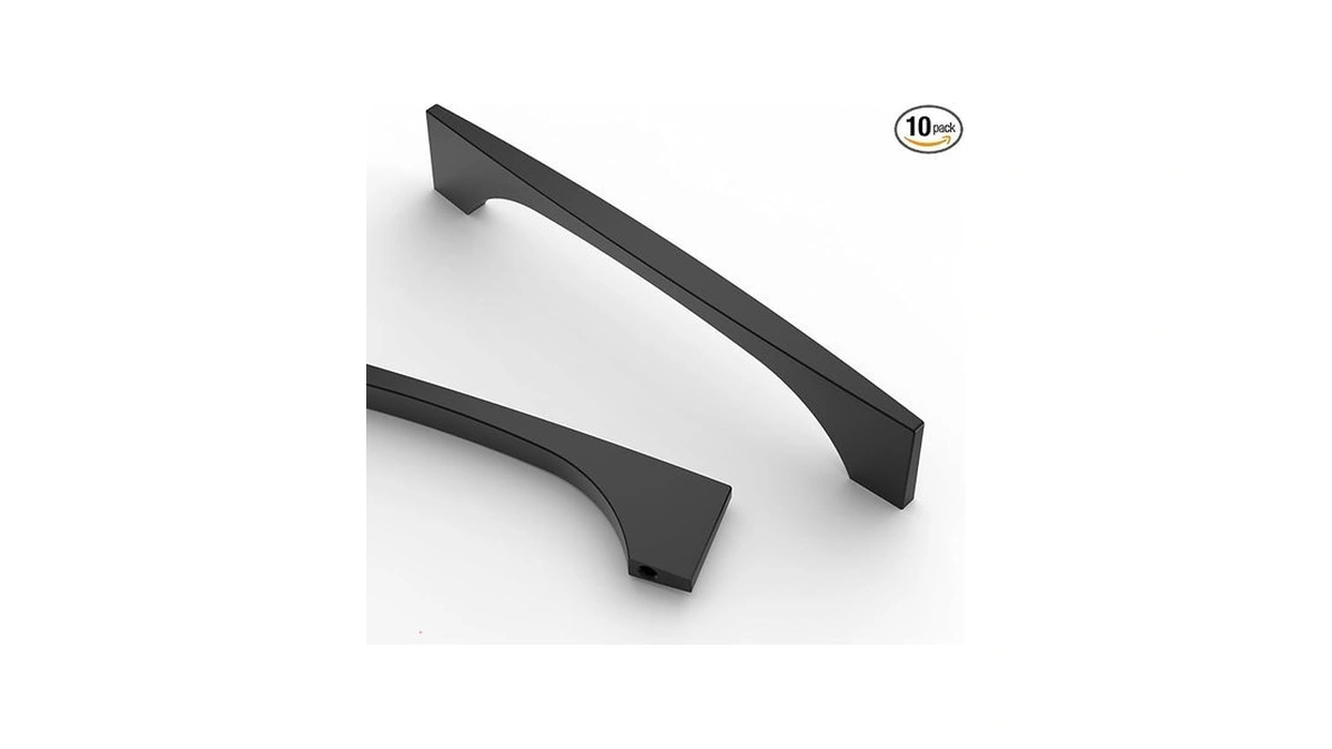 Asidrama 10 Pack 5 Inch(128mm) Matte Black Kitchen Cabinet Handles,