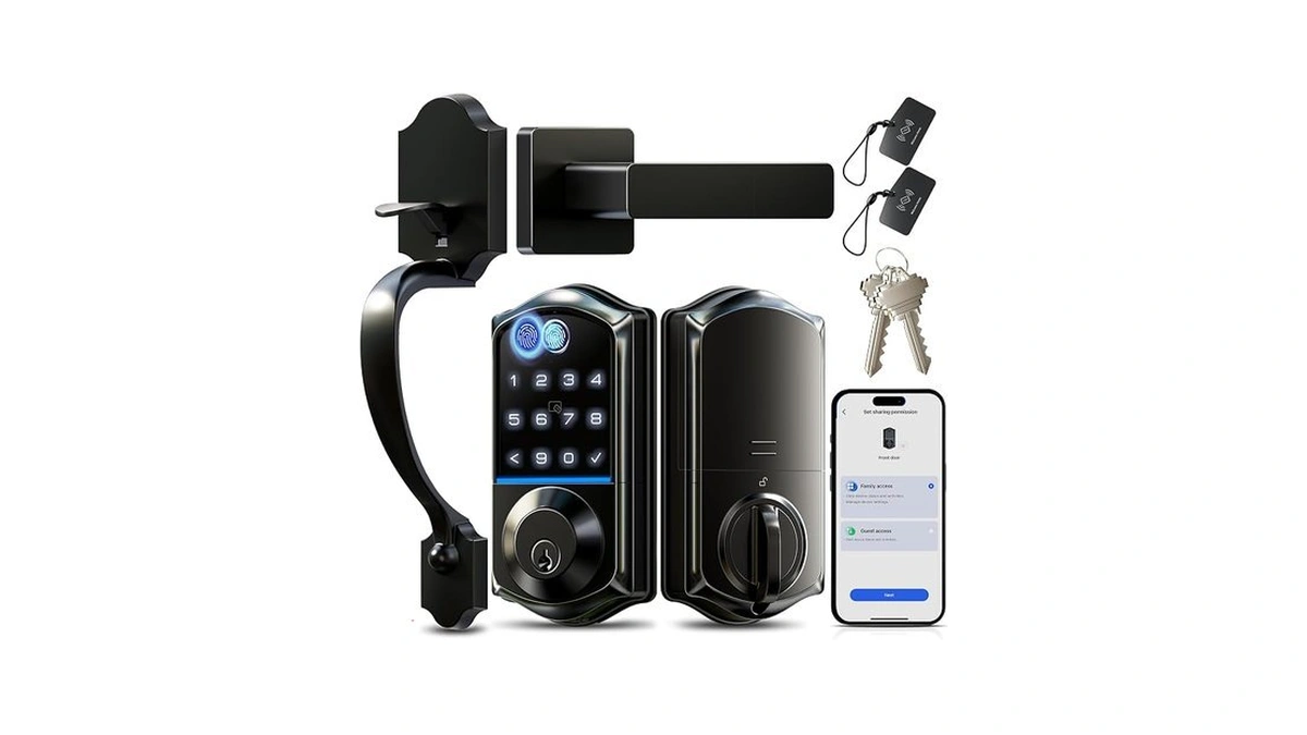 Veise Ve017-h Fingerprint Smart Front Door Lock Set, App Control,