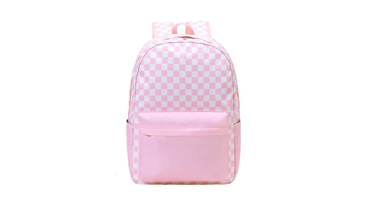 Ureymx Checkered Backpack - Kids' School Backpack, Large Capacity, Waterproof,