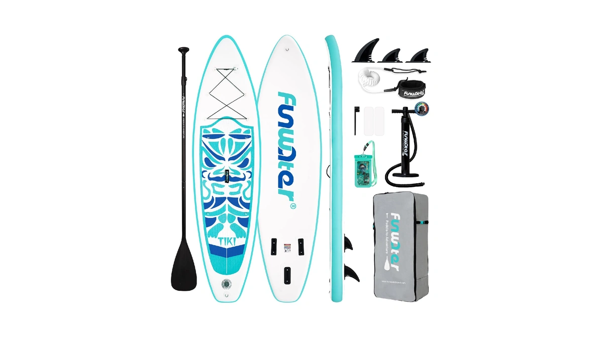 Funwater Inflatable 10'6Γ33"Γ6" Ultra-light (17.6lbs) Sup For All Skill Levels