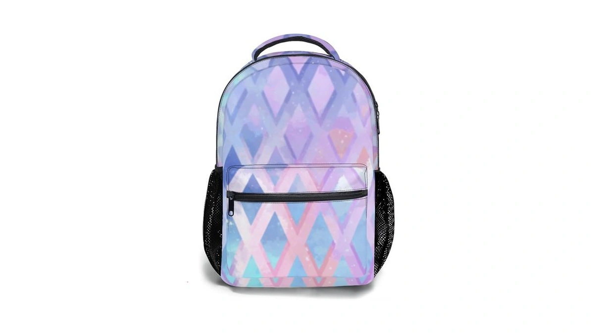 Zynphebag Girls Backpack Cute Pastel Geometric Backpacks For School Lightweight