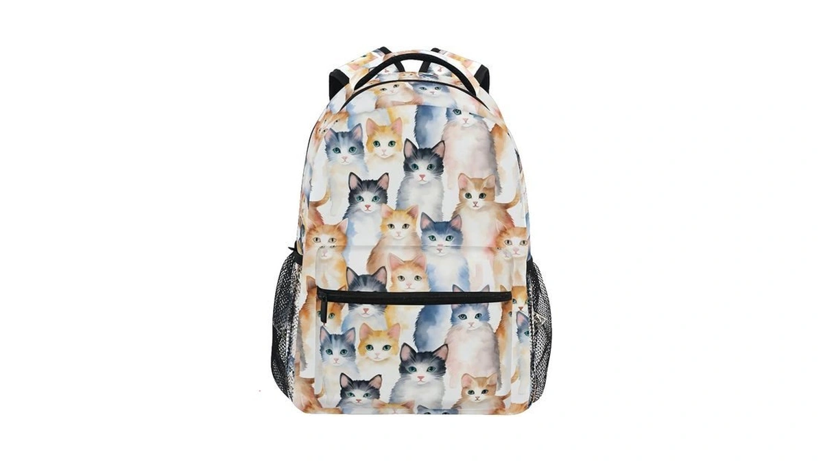 Alaza Cute Cat Girls School Backpack For Kids Teens Bookbag