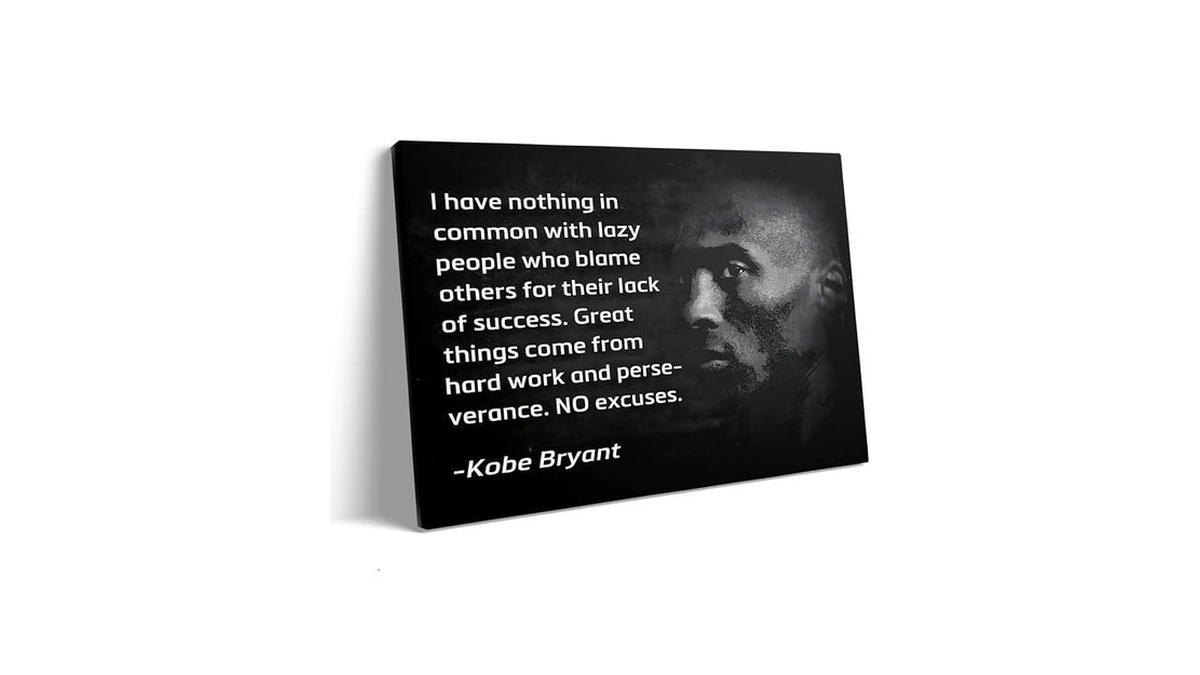 Kobe Bryant Canvas Wall Art Decor - 8x10 Inch Inspirational