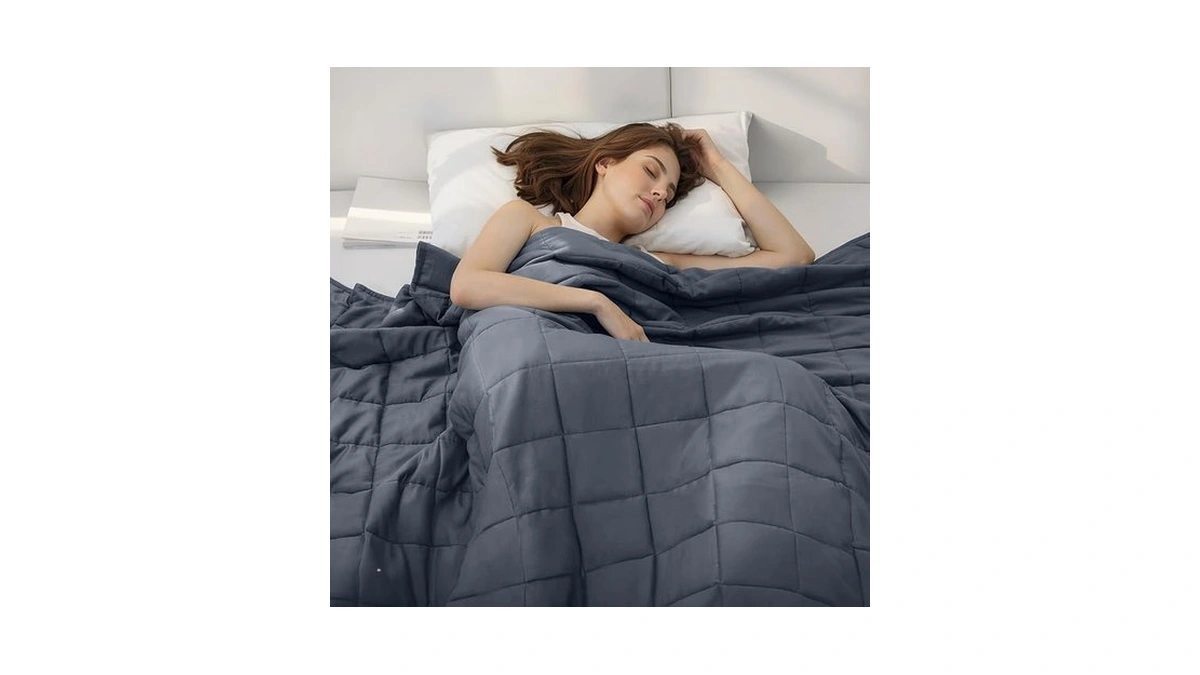 Weighted Idea Weighted Blanket For Adults (dark Grey,48"x72",15lbs) Cooling Breathable