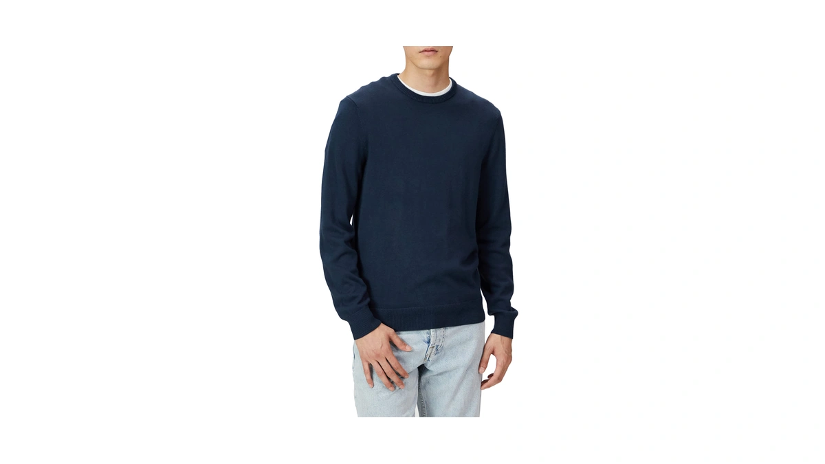 Amazon Essentials Men's Cable Knit Long-sleeve Crewneck Sweater, 100% Cotton,