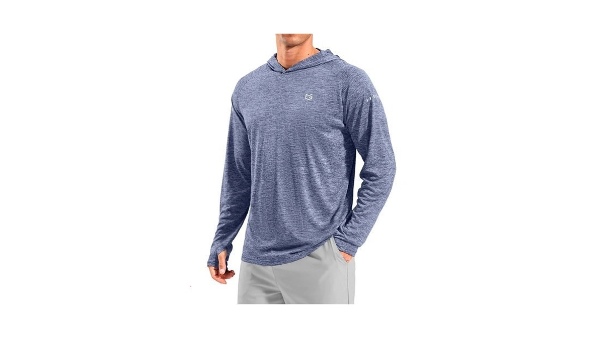 Men's Sun Protection Hoodie Shirts Long Sleeve Upf 50+ Swim