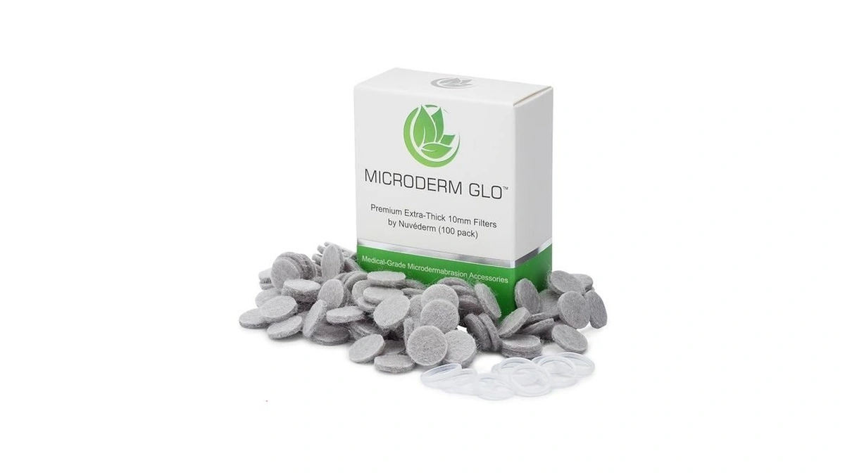Microderm Glo Premium Extra-thick 10mm Filters By NuvΓ©derm (100 Pack)