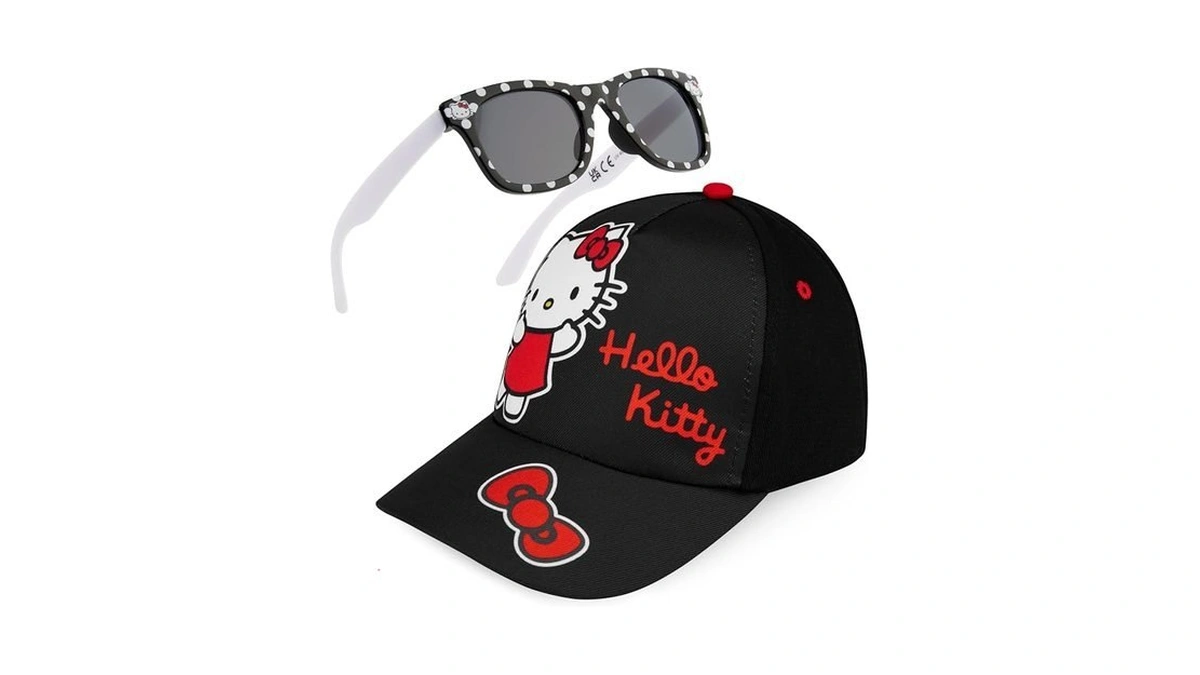 Get Trend Hello Kitty Baseball Cap Girls Sunglasses Set 100%