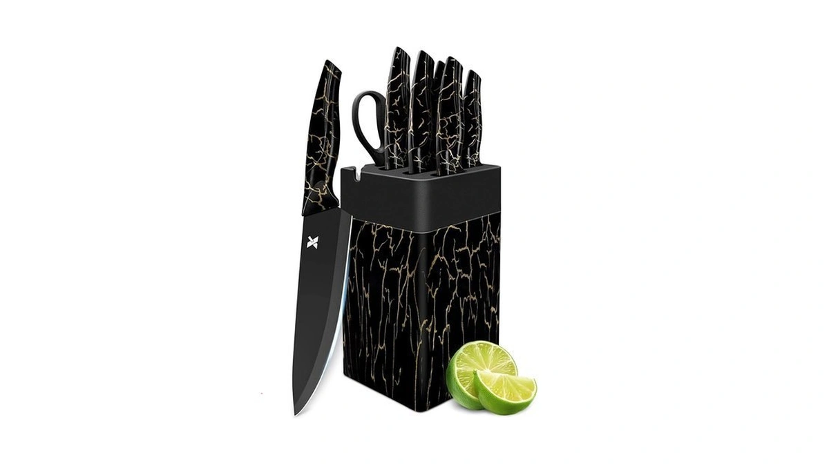 Knife Set, 8 Pieces Kitchen Knife Block Sets, High Carbon