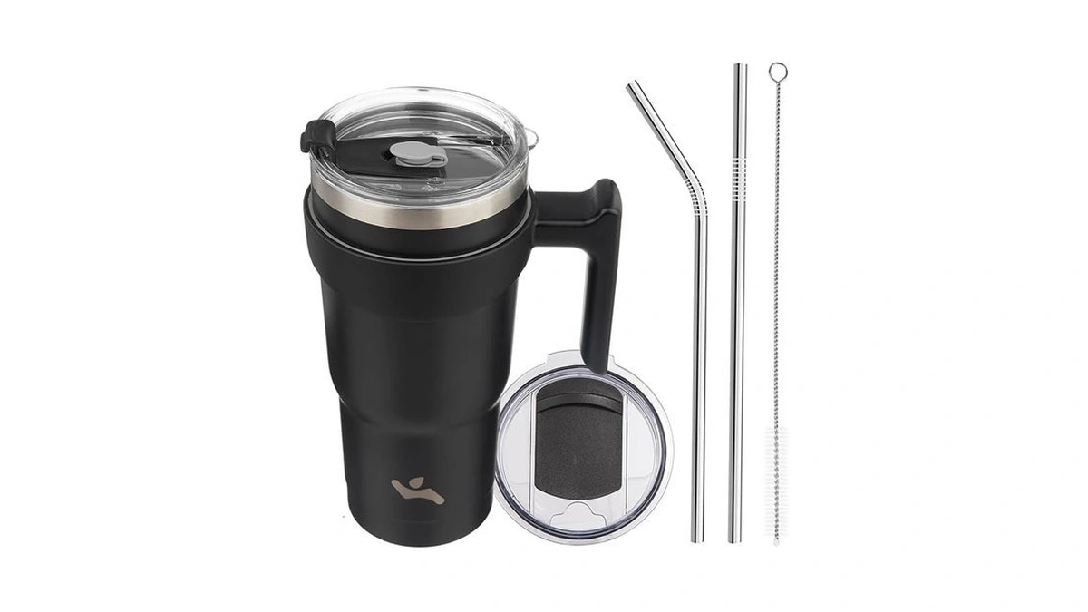 Konokyo 20 Oz Tumbler With Handle And 2 Straw 2