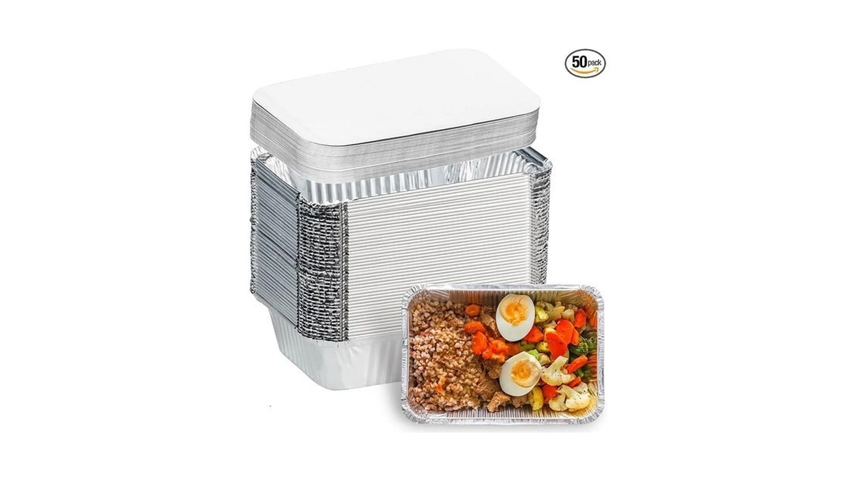 Amazon : Aluminum Pans With Lids (50-pack, 8.5"×6