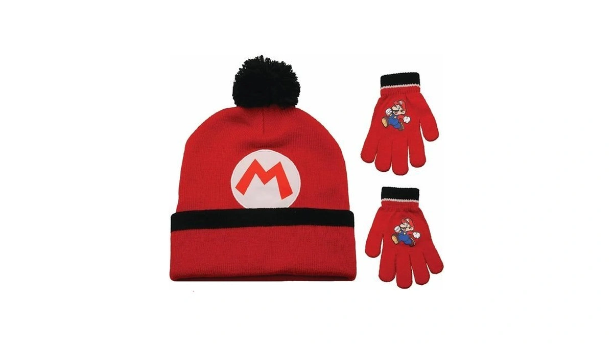 Super Mario Girls And Boys Winter Hat And Gloves Set