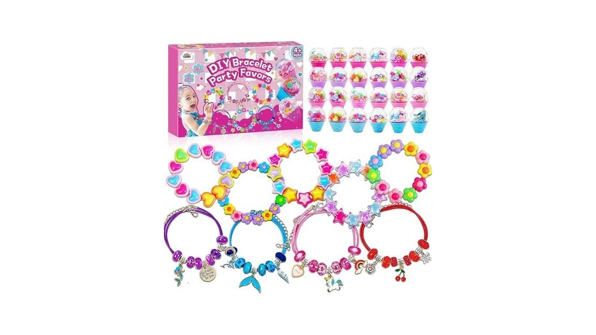 Zmlm 24 Pack Charm Bracelet Making Kit For Girls 4-12,