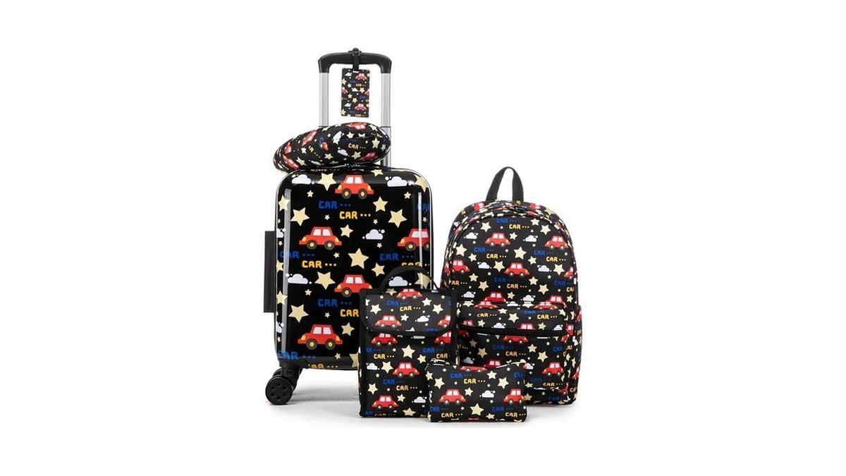 16’’ Kid’s Luggage Set With Spinner Wheels, Hardsidewith Suitcases,6 Piece