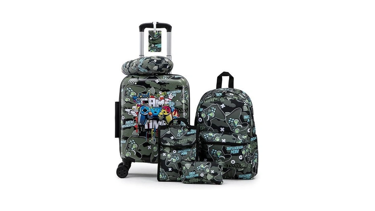 Rosamo Kidβs Luggage Set 6 Piece Suitcase Set 16" Hardside