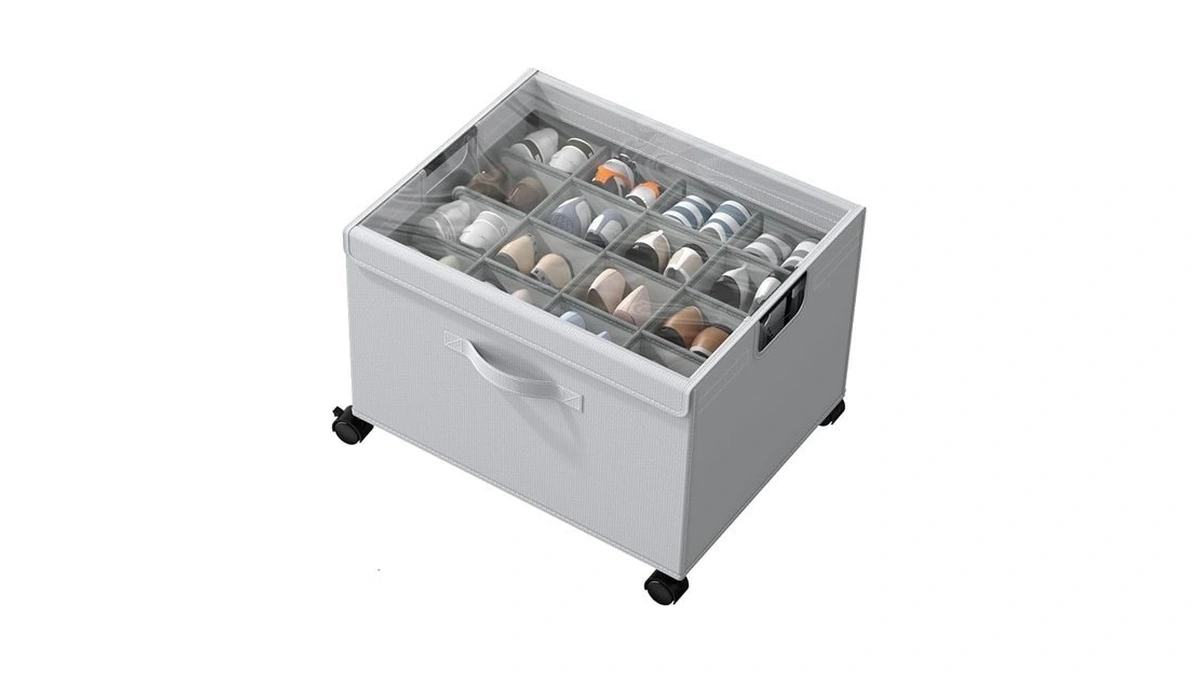 House Again Shoe Organizer For Closet, Foldable Metal Frame Shoe