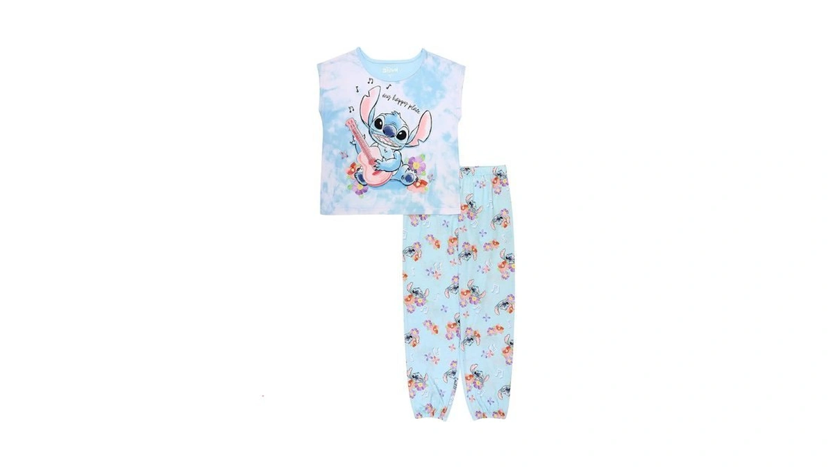 Disney Girls' Lilo & Stitch 2-piece Loose-fit Pajamas Set, My