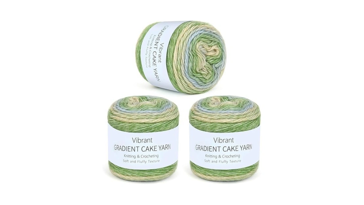Aeelike Cake Yarn For Crocheting, 3 Skeins Gradient Cake Yarn
