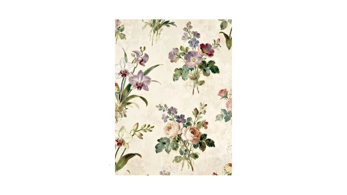 Willowix Vintage Wallpaper Peel And Stick Floral Contact Paper For