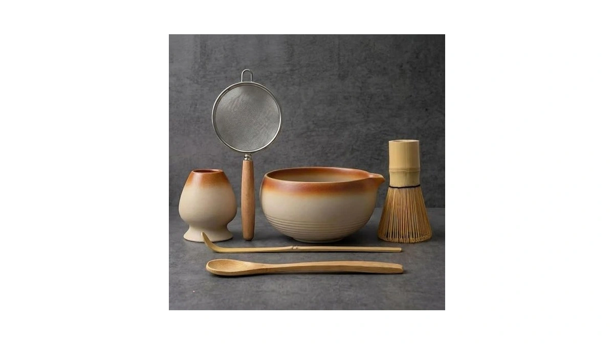Thinrinrin Matcha Whisk Set, 6-piece Matcha Kit With Bamboo Whisk,