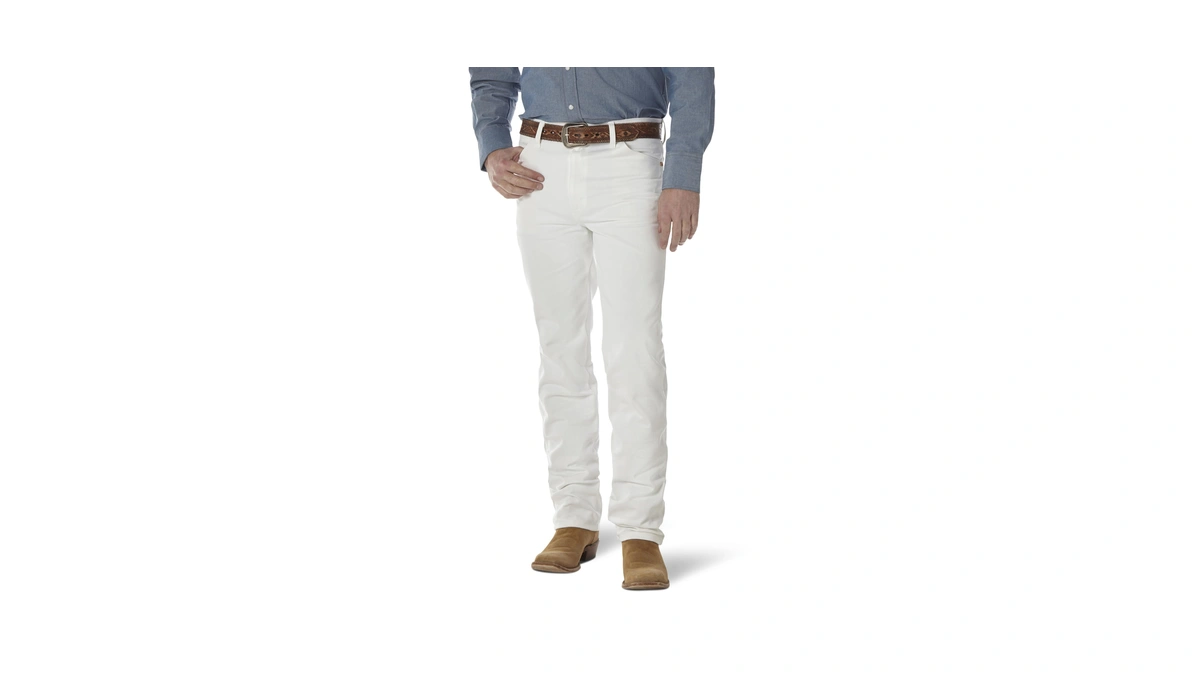 Wrangler Men's 0936 Cowboy Cut Slim Fit Jean, White, 29w