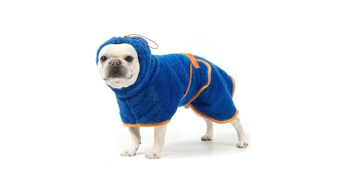 Expawlorer Soft Dog Bathrobe With Hood, Super Absorbent & Quick-drying