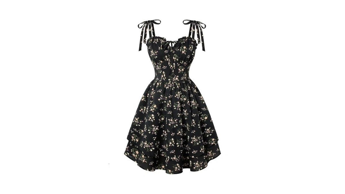 Scarlet Darkness Floral Mini Dress For Women Teens Summer 2026