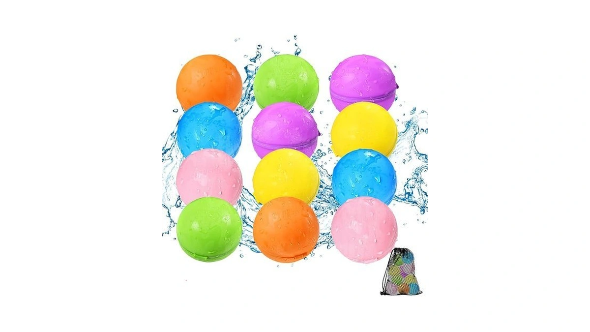 Reusable Water Balloons 12pcs - Summer Water Toys For Pool
