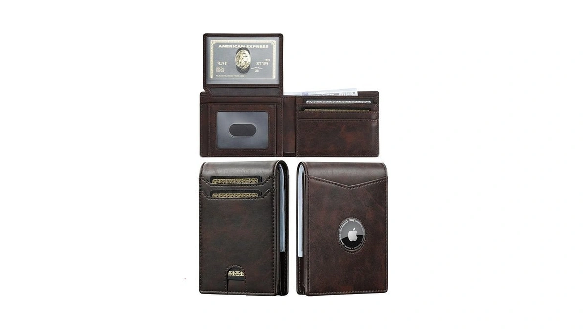 Furid Slim Airtag Wallet For Men: Minimalist Full Grain Leather