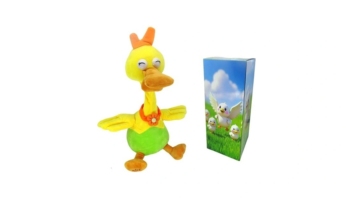 Xiulifeifei Talking Repeat Music Song Duck, Plush Toy Duck, Smart