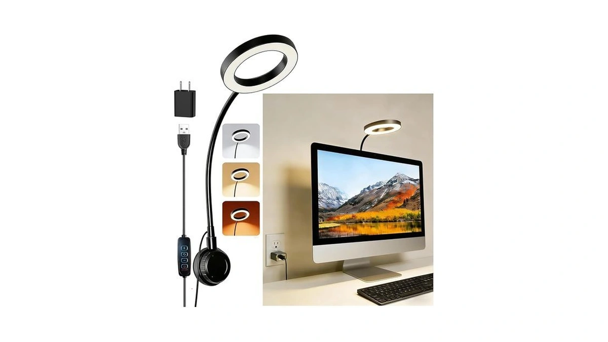 Little Joke Suction Mount Video Monitor Ring Light Bendable Desk