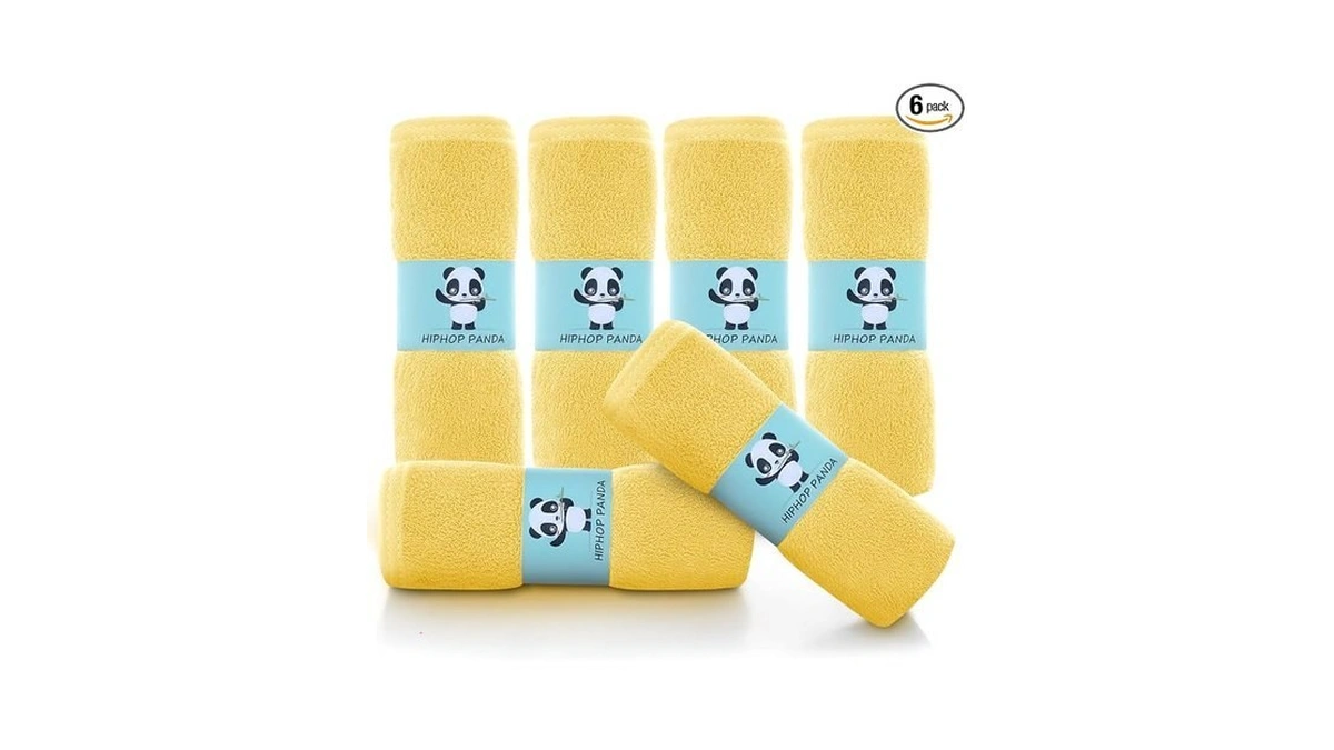 Hiphop Panda Baby Washcloths, Rayon Made From Bamboo - 2