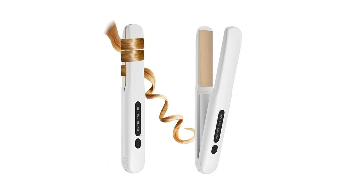 Cordless Hair Straightener And Curler 2 In 1, Mini Portable