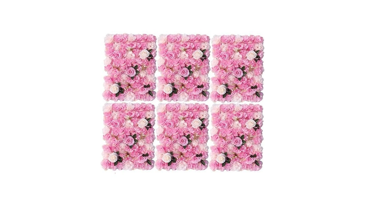 Bloomtrend 3d Flower Wall Backdrop 6 Pack, 24x16 Inch Deep