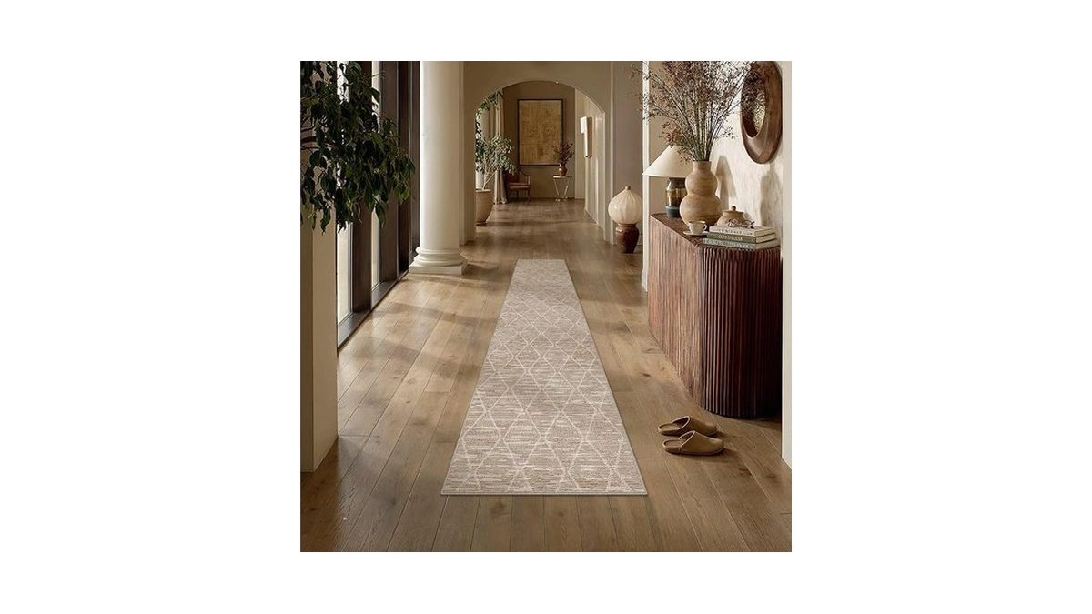 Hugear 2x8 Runner Rugs Brown Washable Hallway Rug Neutral Modern