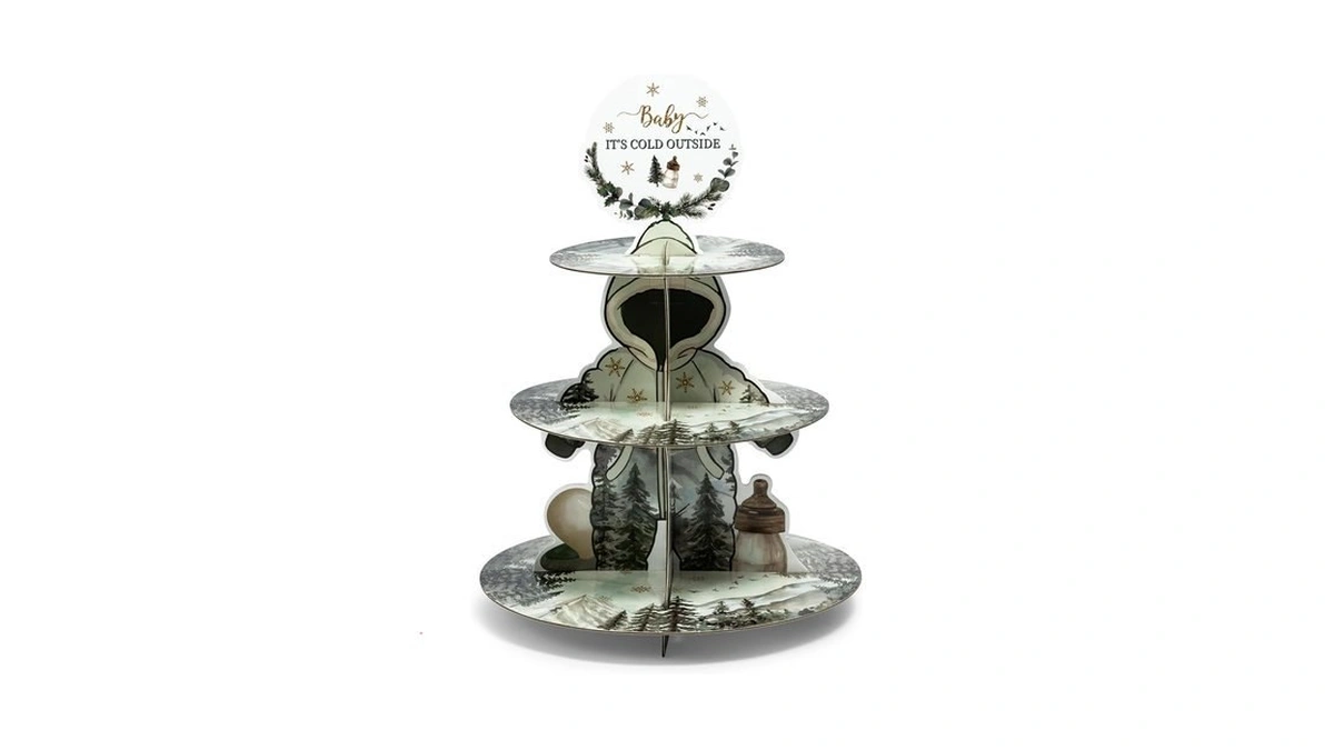 Salovio Camp Adventure Cupcake Stand For Baby Shower Camping Party