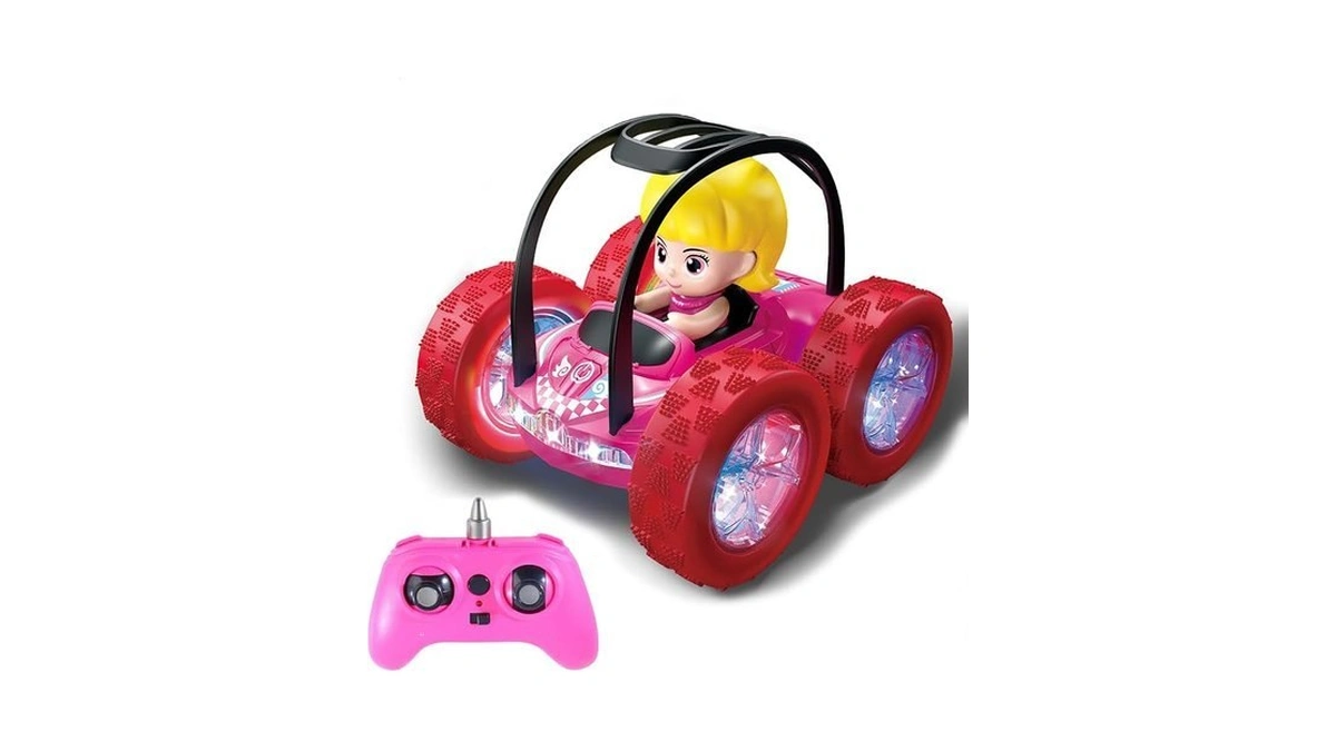 Qudify 4wd Rc Stunt Car For Kids Ages 3+, Pink