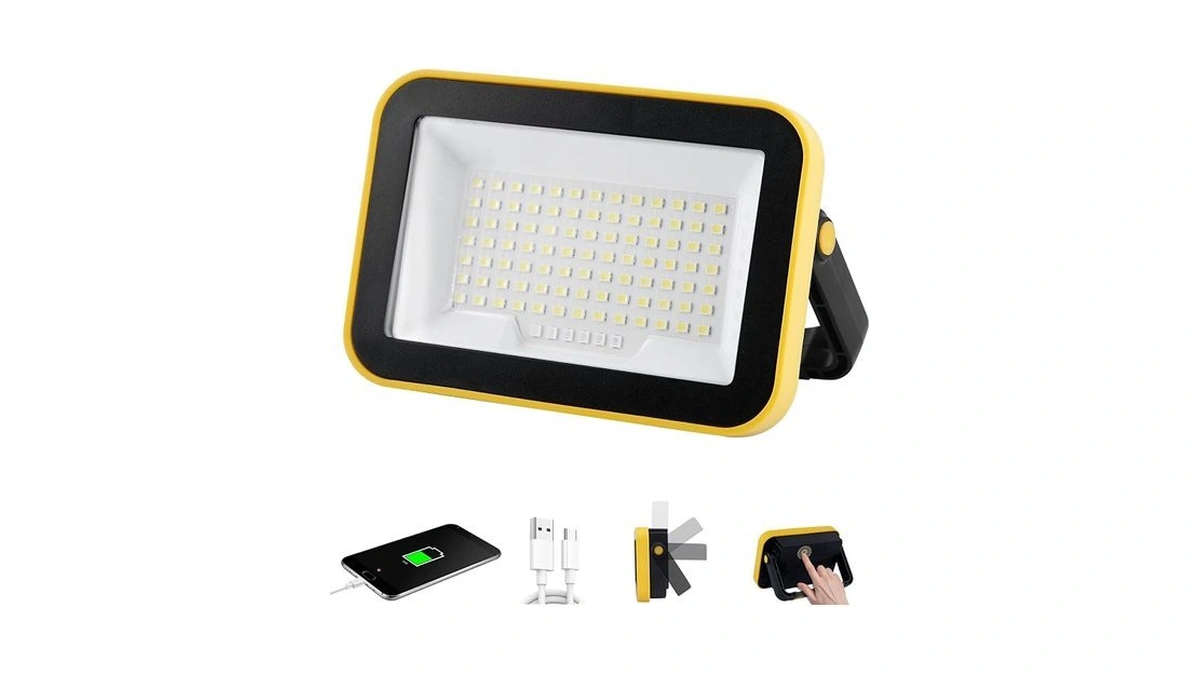 Aumio Rechargeable Work Light With Tripod Hole, 40w Portable Flood