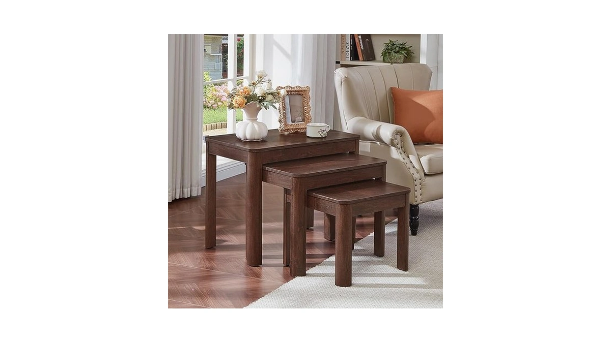 Joaxswe Farmhouse Nesting Tables Set Of 3, Living Room Table
