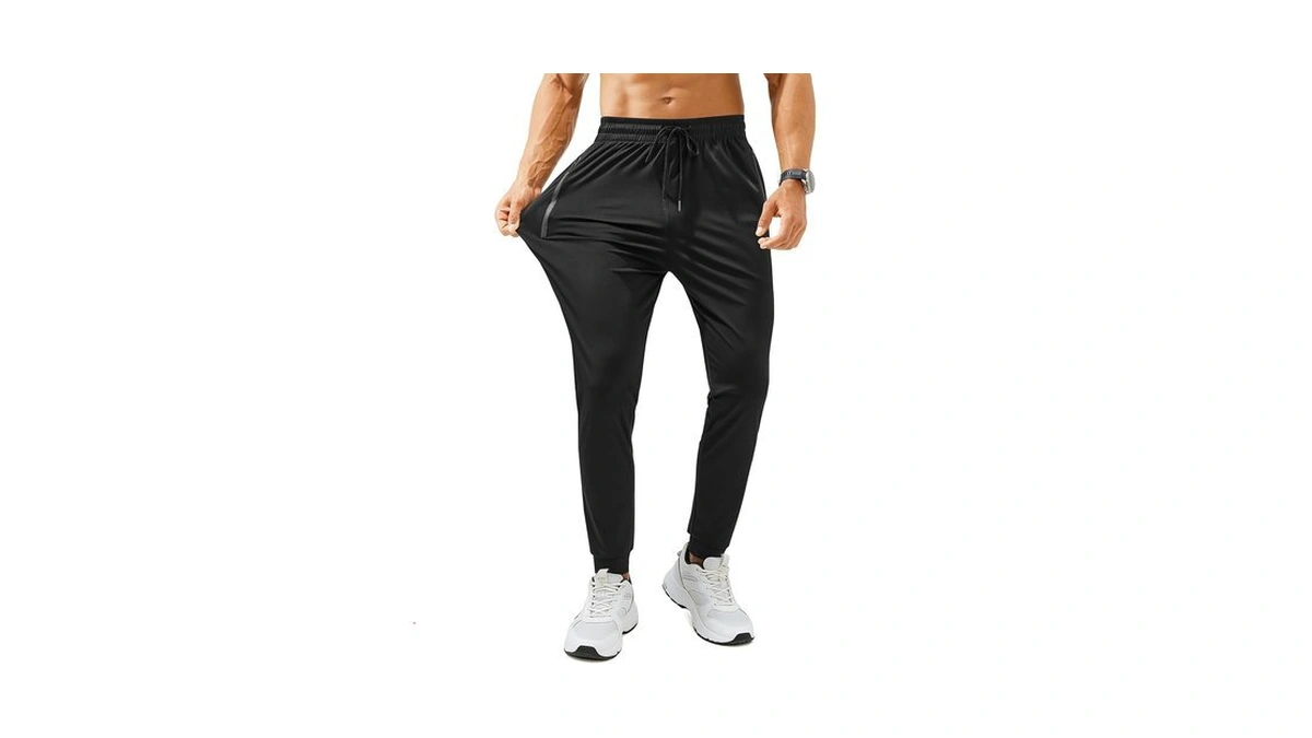 Fogfire Mens Sweatpants With Zipper Pockets Lightweight Athletic Joggers For