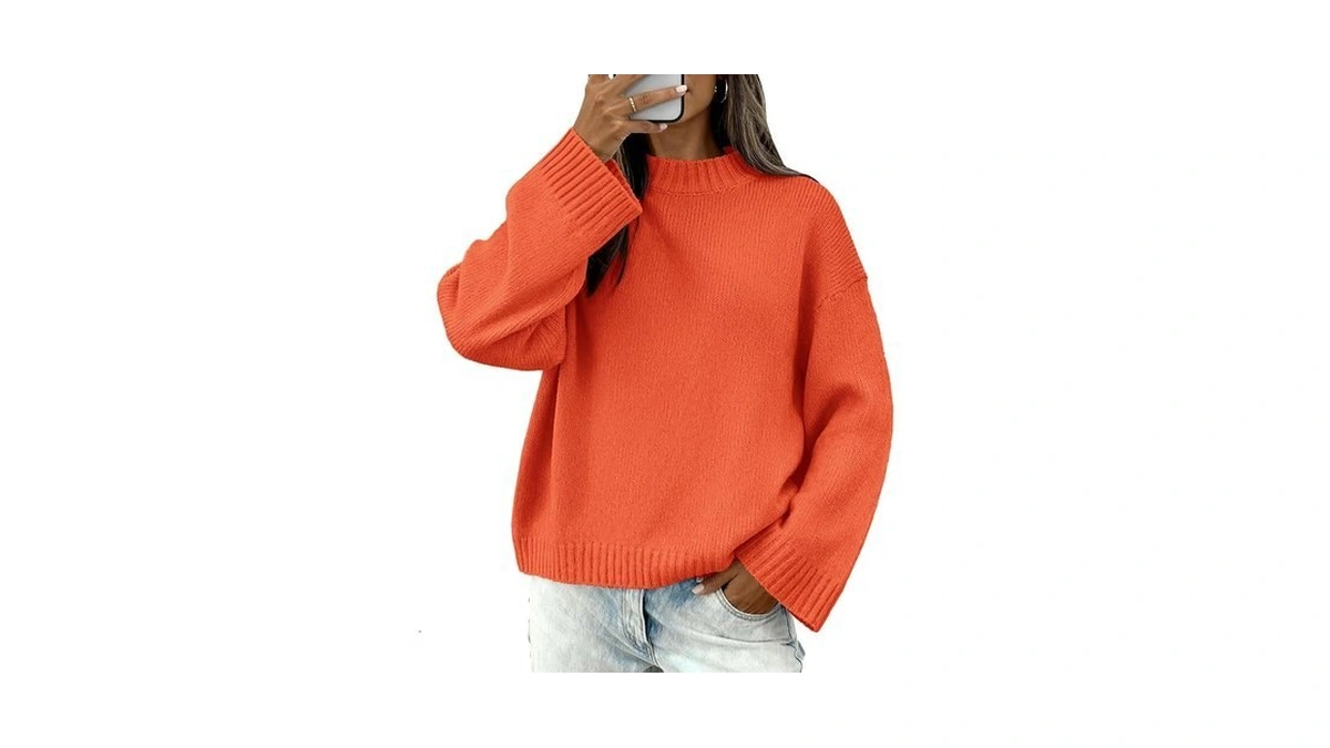 Btfbm Sweaters For Women 2026 Casual Crewneck Long Sleeve Loose