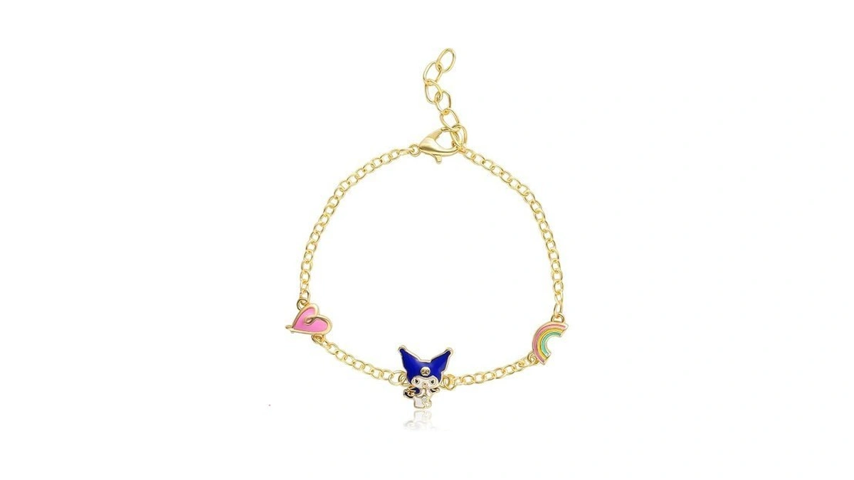 Hello Kitty Kuromi Bracelet For Women With Station Pendants 6.5"