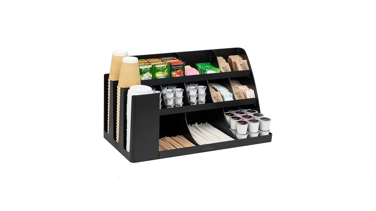 Mind Reader Cup And Condiment Station, Countertop Organizer, Coffee Bar,