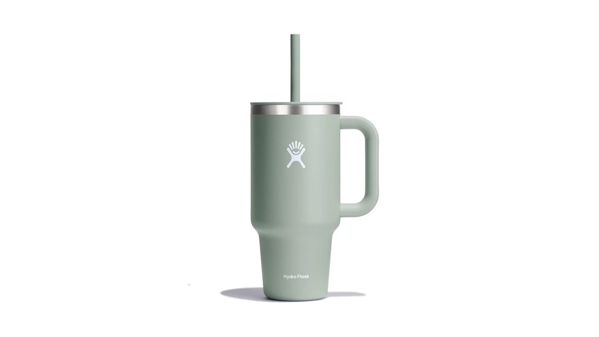 Hydro Flask Travel Tumbler With Handle, Lid And Straw -