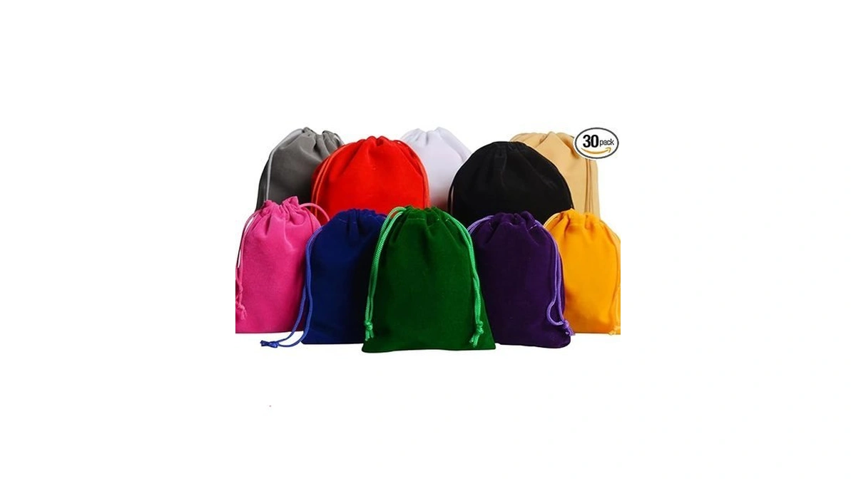 Petunny 30pcs Velvet Drawstring Bags,3.93"x 5.9" Velvet Bag With Drawstrings