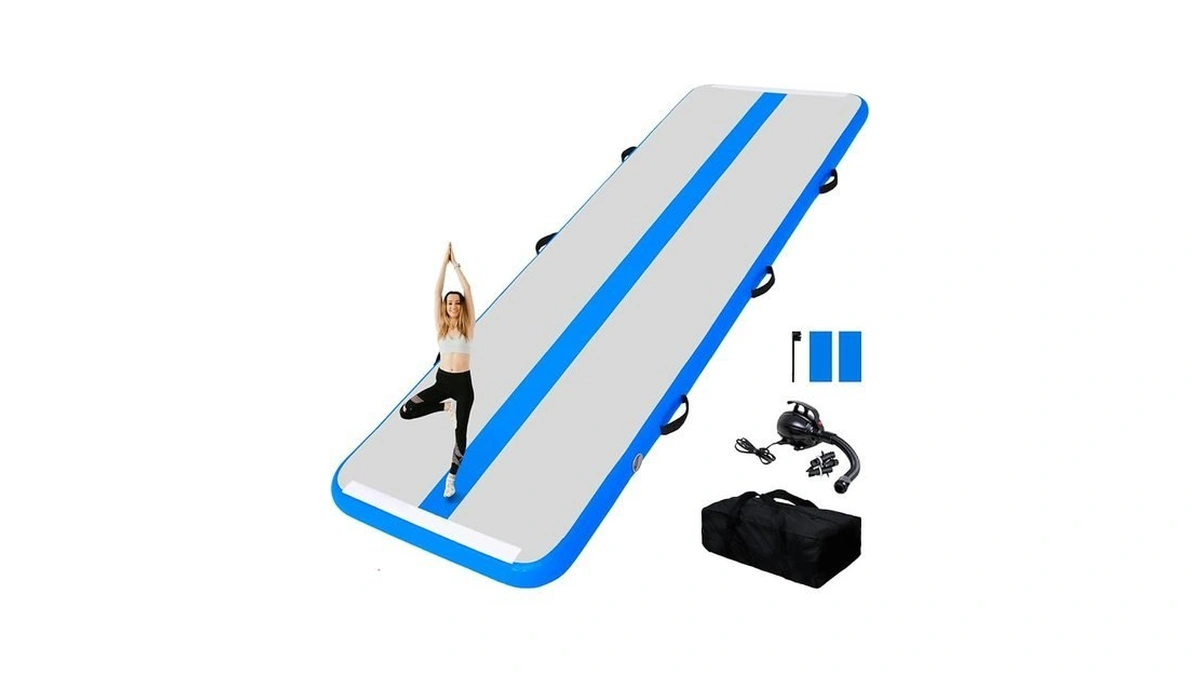 Tuxedo Sailor 10ft/13ft Inflatable Gymnastics Mat, 4-inch Thick Air Tumbling