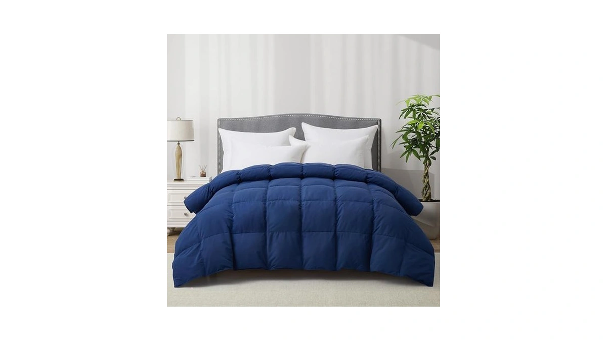 Alpswan Luxury Goose Feather Down Fiber Comforter King Size, 300tc