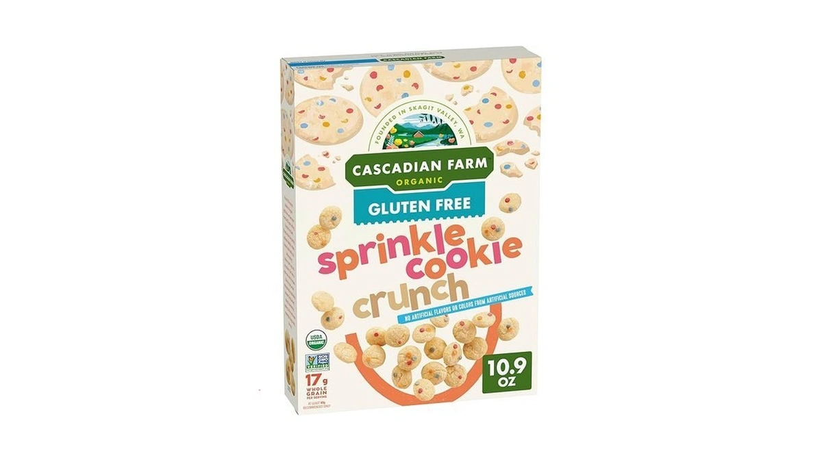 Cascadian Farm Organic Sprinkle Cookie Crunch Cereal, Gluten Free, Whole