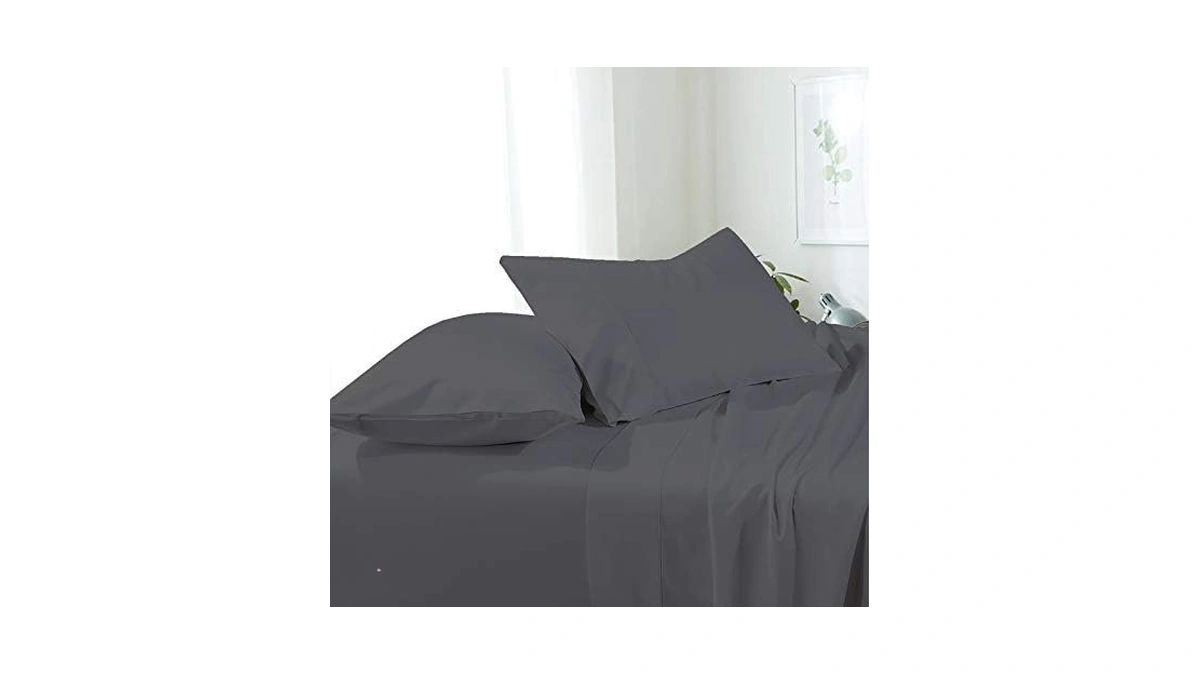Non Sticky Cotton Premium Queen Waterbed Sheets, 4 Piece Egyptian